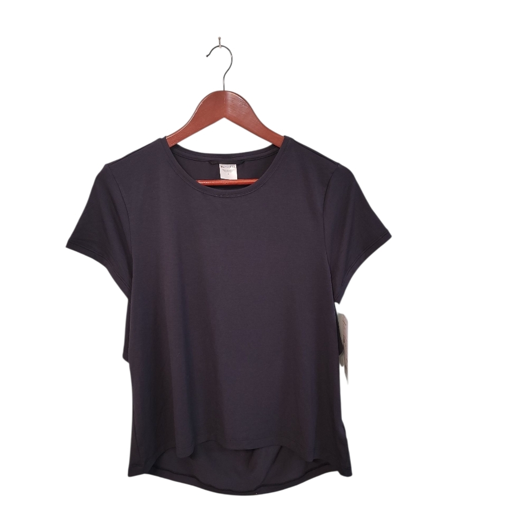 Athleta Air Out Cinch Tee Dark Blue Womens Size Medium Athletic Workout‎ New
